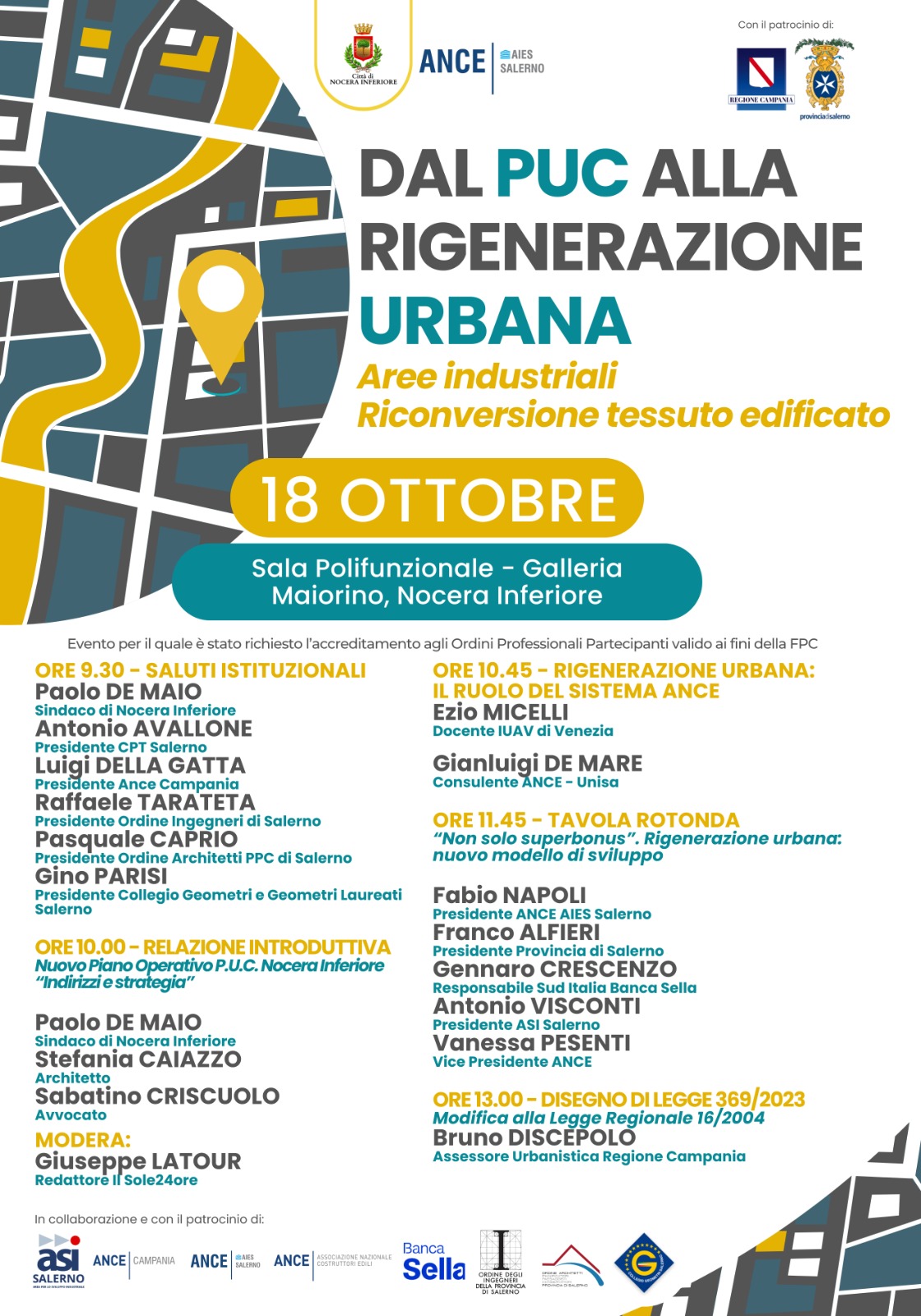 Nocera Inferiore: convegno “Da Puc a rigenerazione urbana”