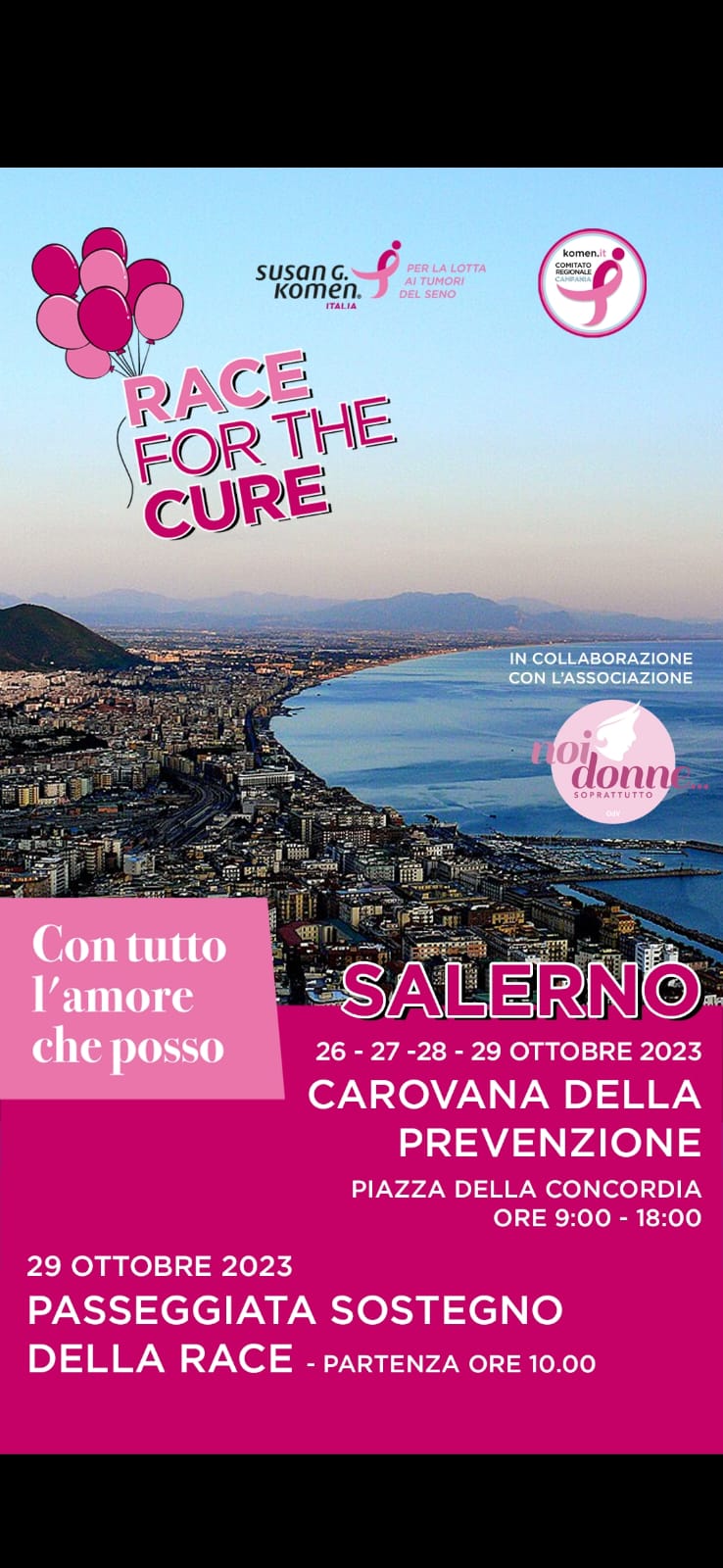 Salerno: “Race for the cure”, conferenza stampa