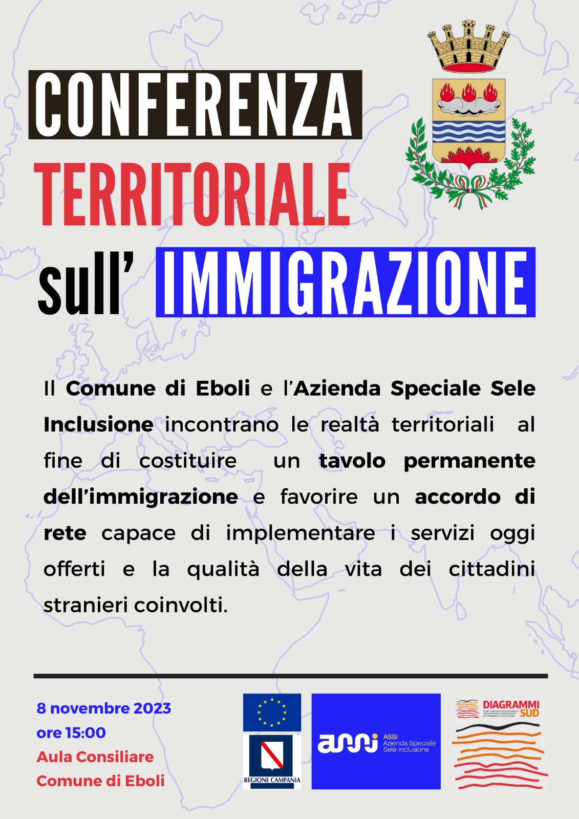 Eboli: Conferenza Territoriale su Immigrazione 