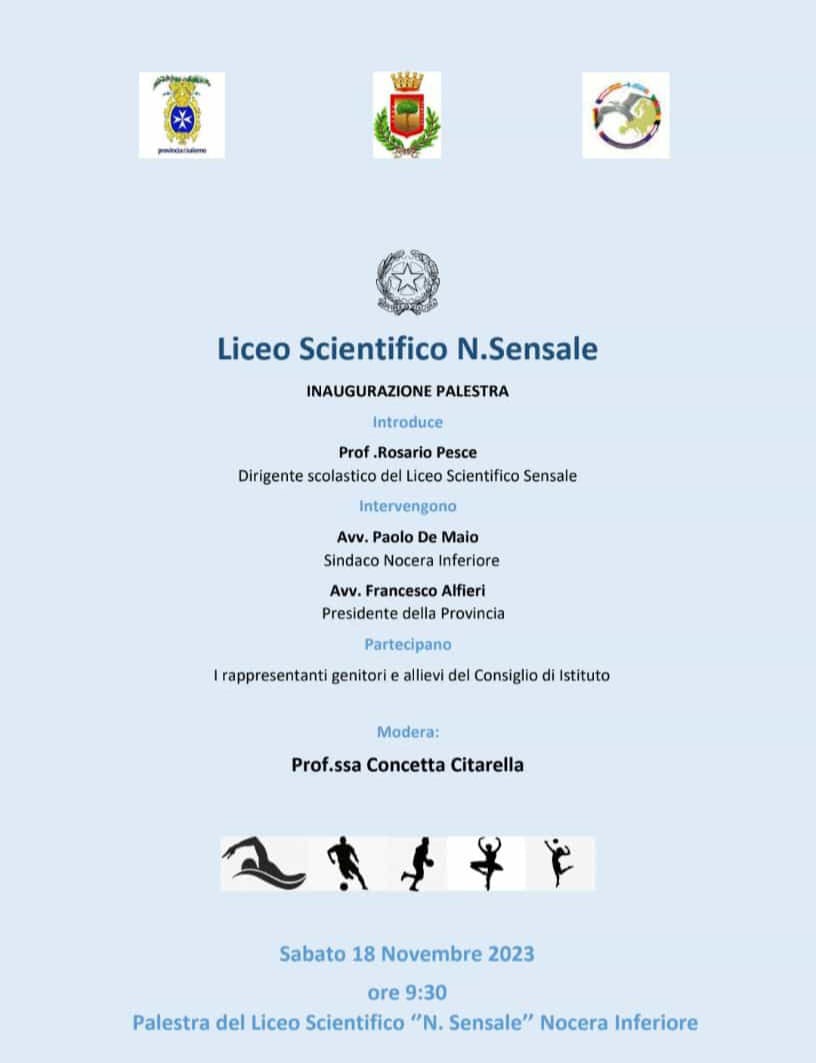 Eboli: riapertura palestra Liceo Scientifico “N. Sensale”