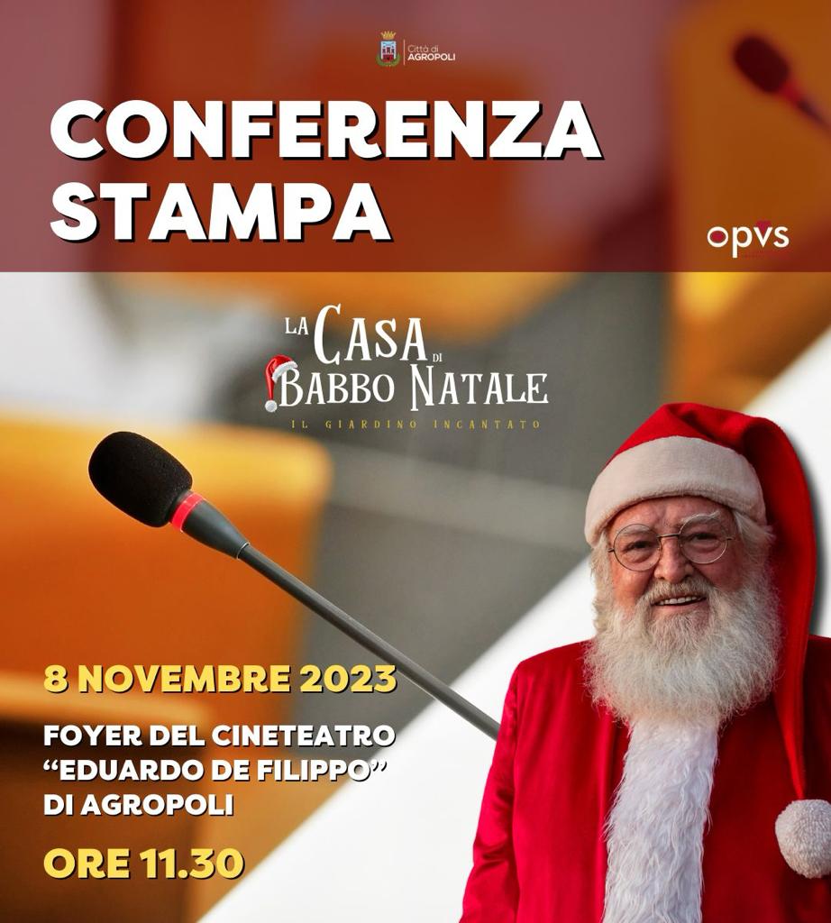 Agropoli: presentazione “La casa di Babbo Natale, il giardino incantato”, conferenza stampa