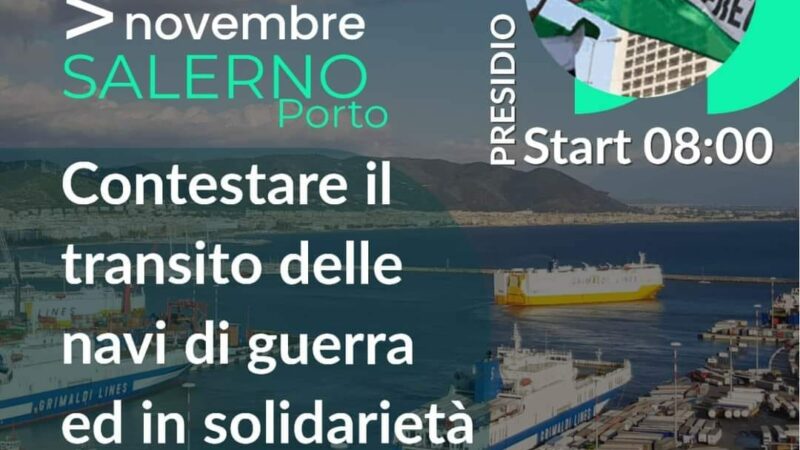 Salerno: USB, presidio a Porto contro eccidio palestinese