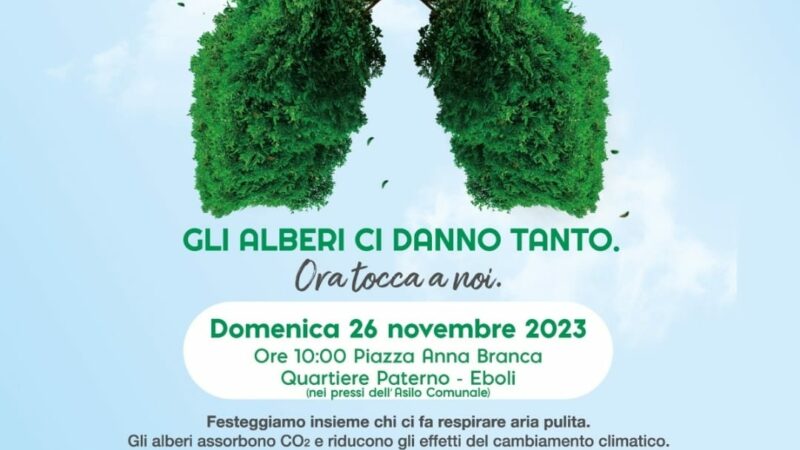 Eboli: “Gli Alberi ci danno tanto” – giornata di pulizia e cura verde a quartiere Paterno 