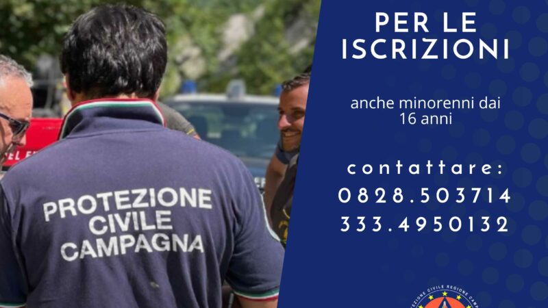 Campagna: Protezione Civile, al via campagna reclutamento per nuovi volontari 