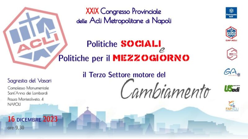 Napoli: Acli, Congresso provinciale