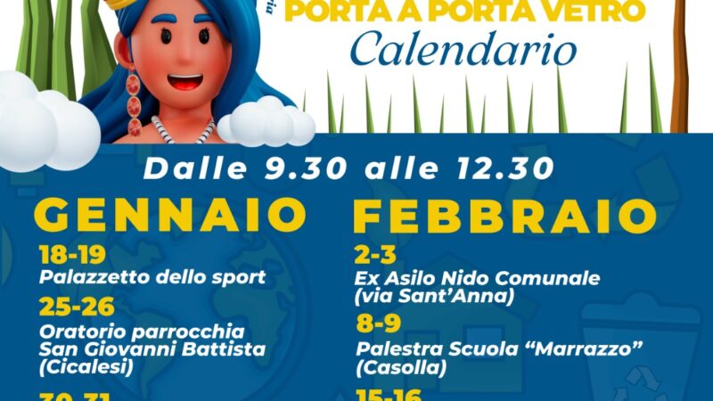 Nocera Inferiore: al via il porta a porta vetro, calendario per ritirare carrellati