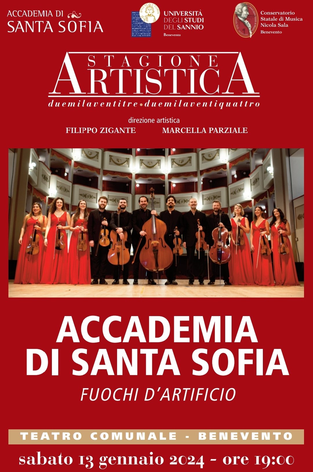 Benevento: Orchestra Santa Sofia “Fuochi d’artificio” a Teatro comunale