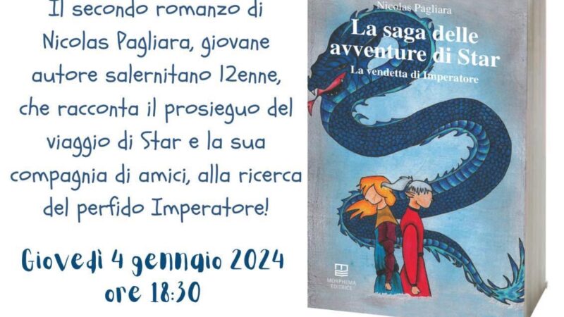 Salerno: presentazione libro di Nicolas Pagliara “La Saga delle avventure di Star”