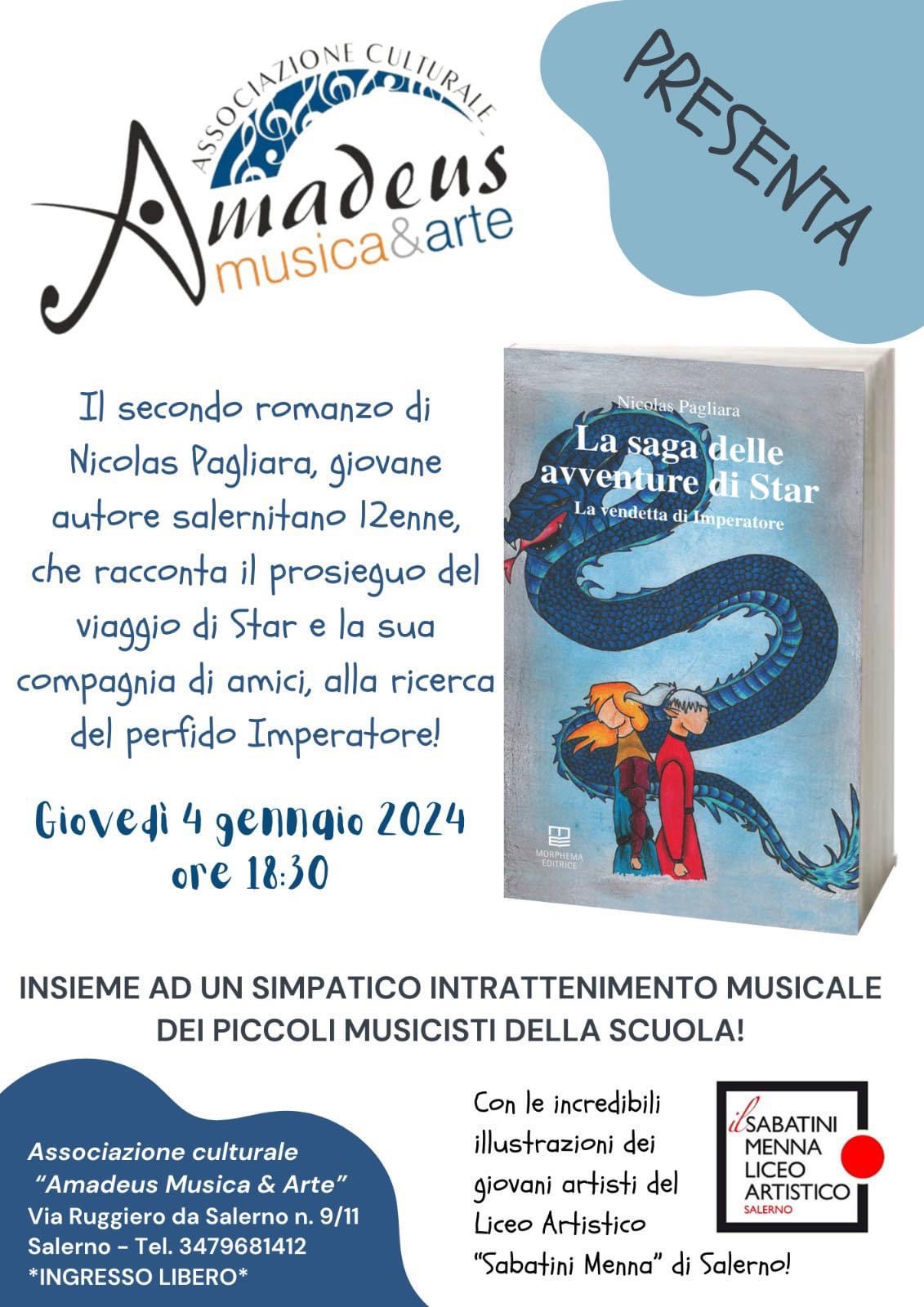 Salerno: presentazione libro di Nicolas Pagliara “La Saga delle avventure di Star”