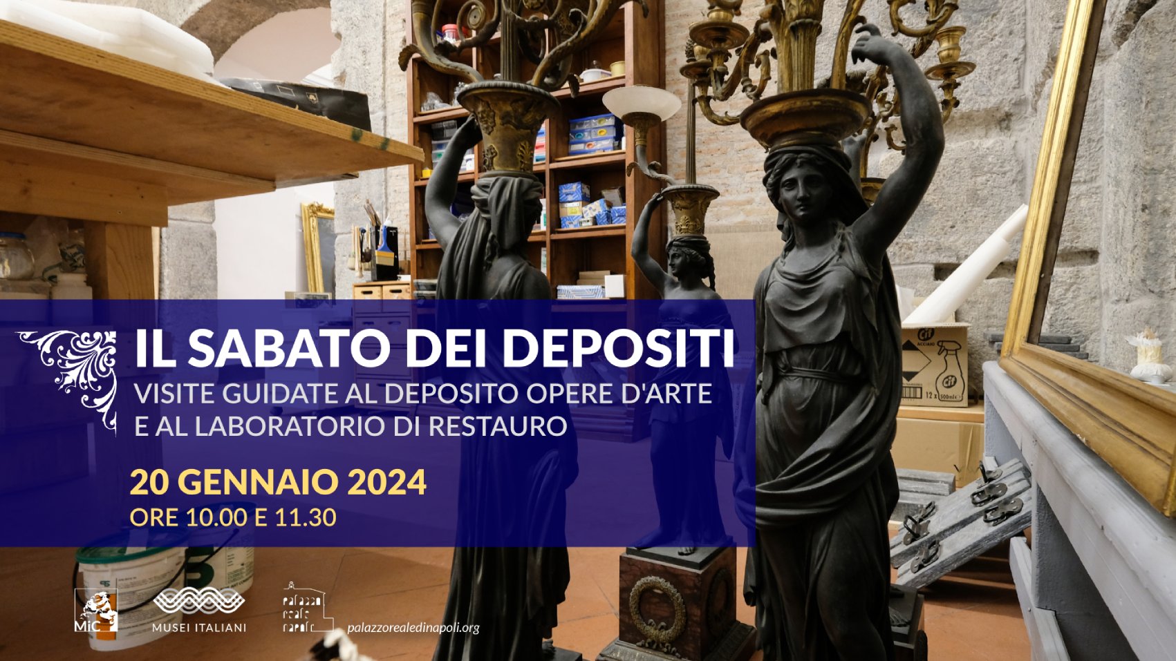 Napoli: Palazzo Reale, visite guidate a Deposito quadri e Laboratorio restauro