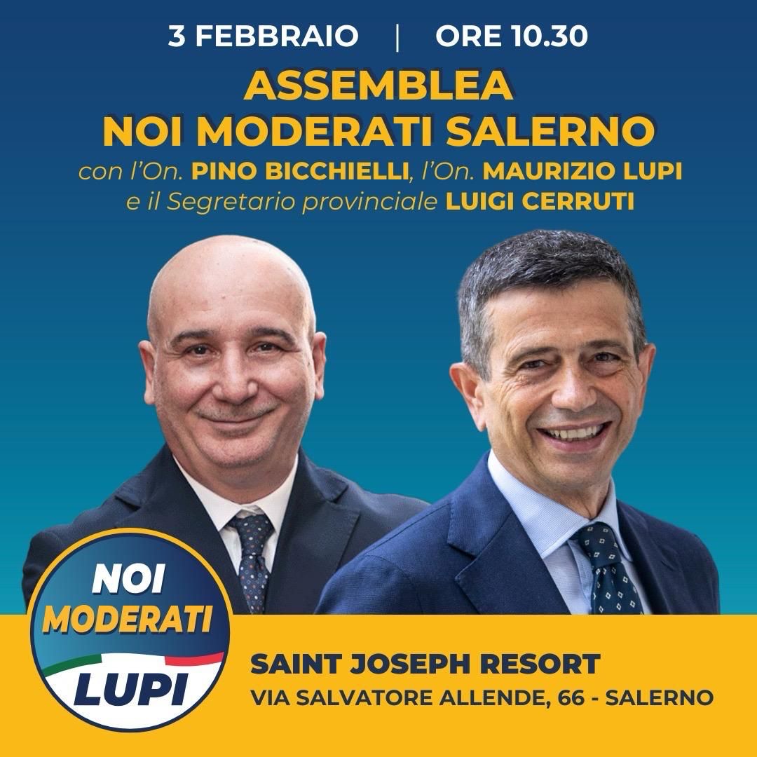 Salerno: Noi Moderati, inaugurazione sede con Maurizio Lupi