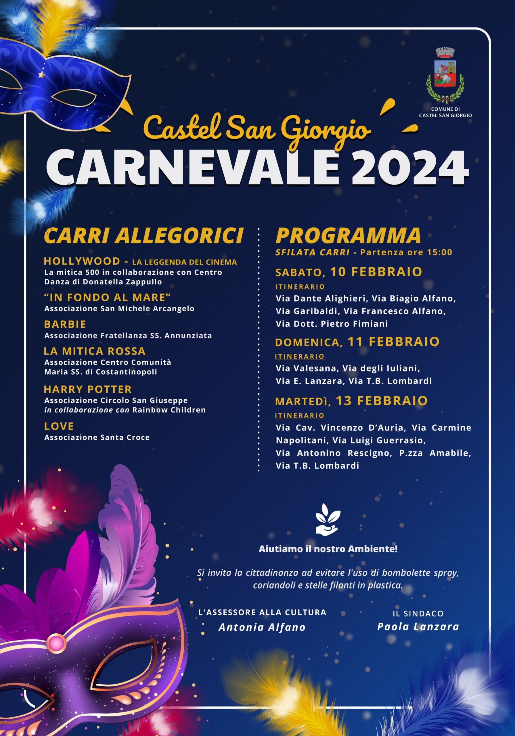 Castel San Giorgio: Carnevale tra creatività e carri allegorici