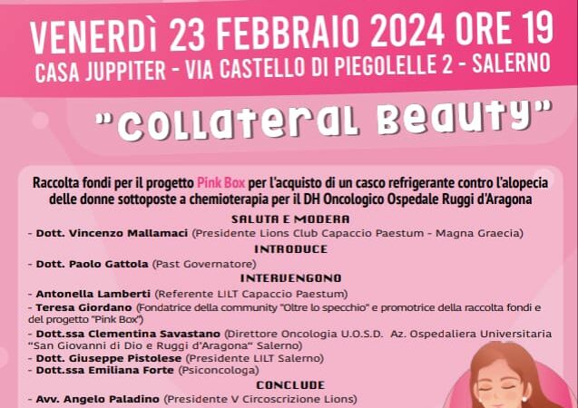 Salerno: raccolta fondi progetto “Pink Box”, acquisto casco refrigerante per chemioterapia