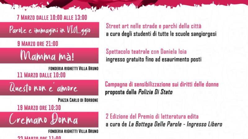 San Giorgio a Cremano: 2^ ediz. “Donne in March”, per diritti delle donne