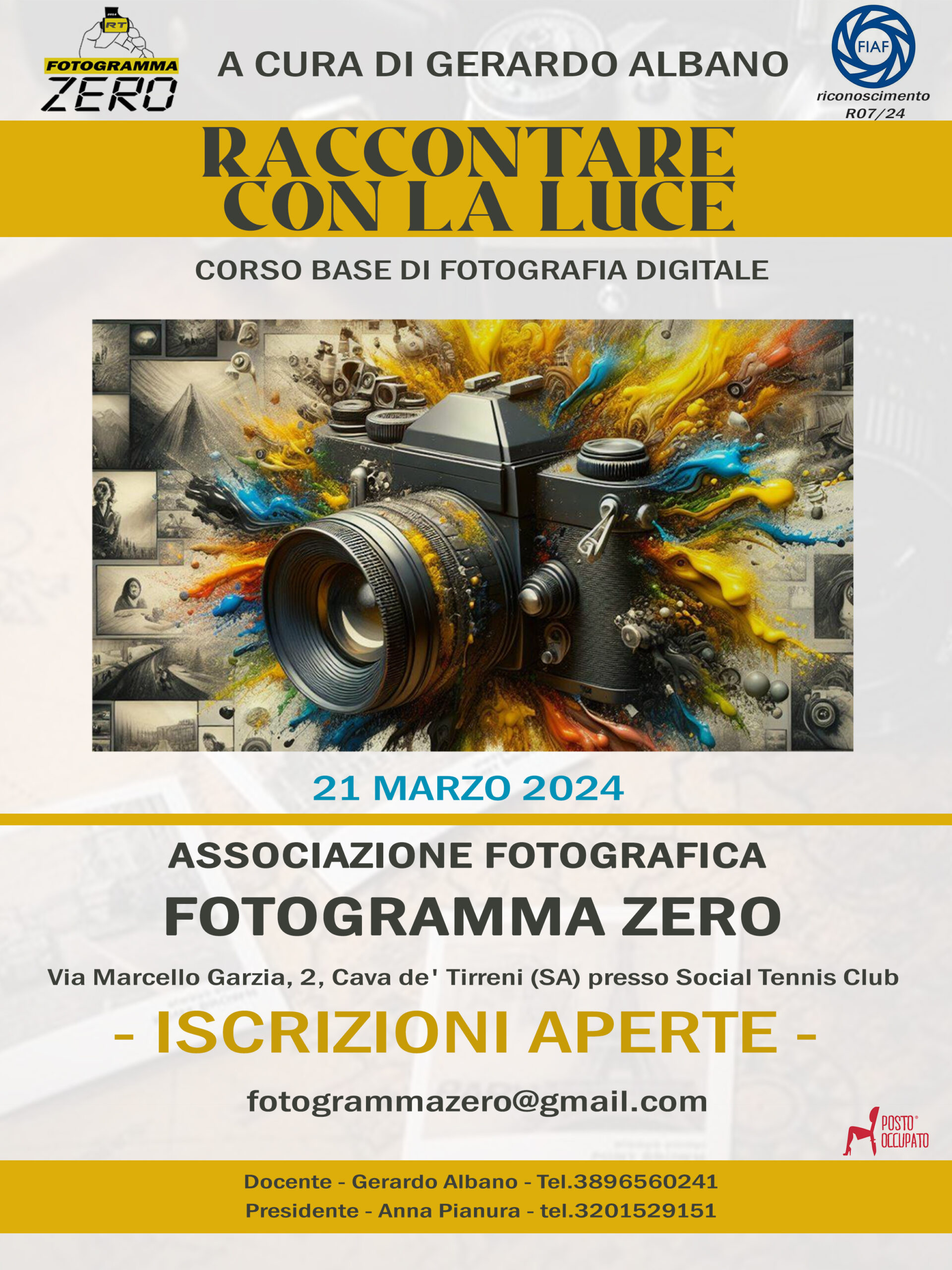 Cava de’ Tirreni: Fotogramma Zero, al via corso fotografico digitale