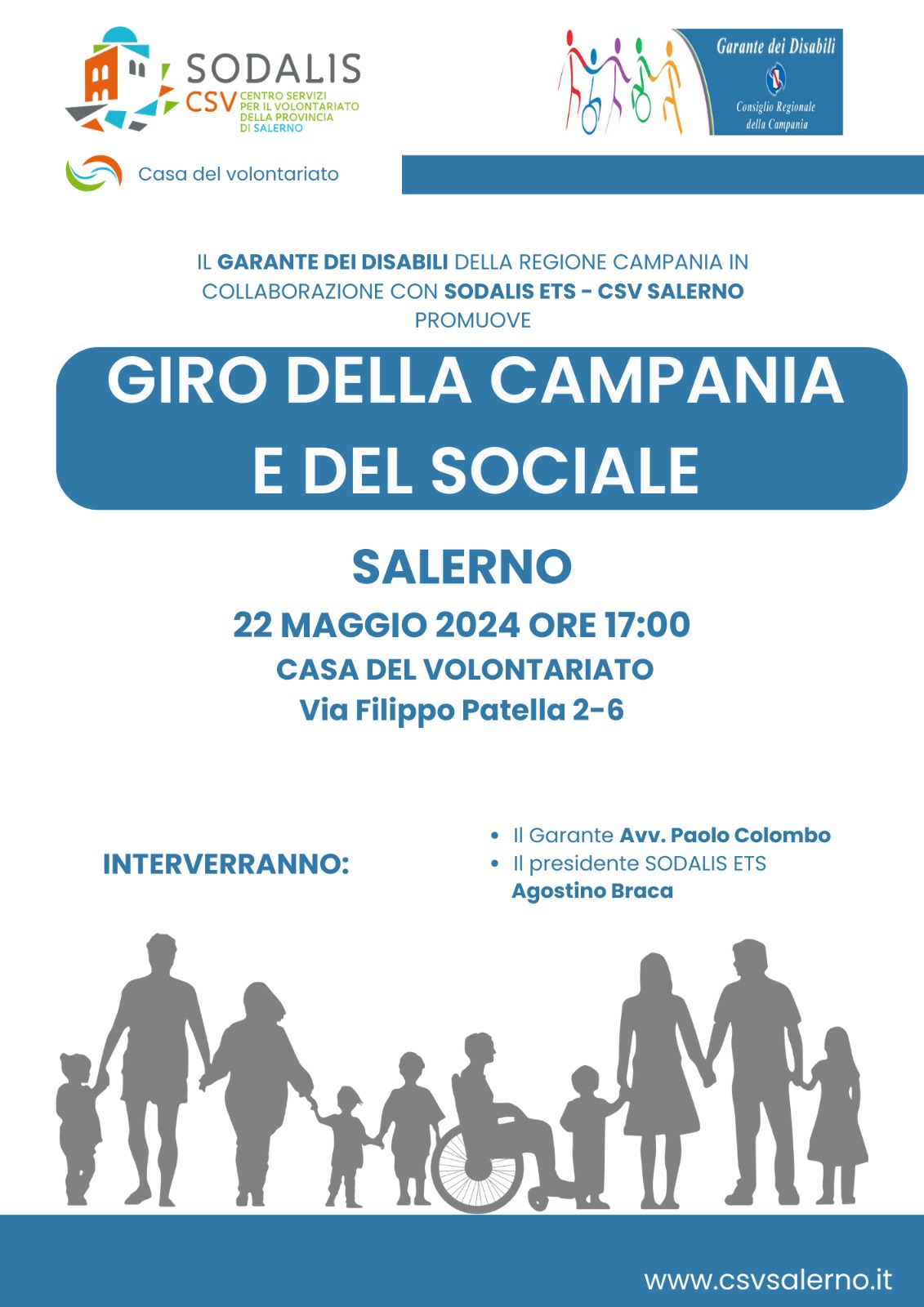 Salerno: Sodalis CSV, Giro della Campania e del Sociale