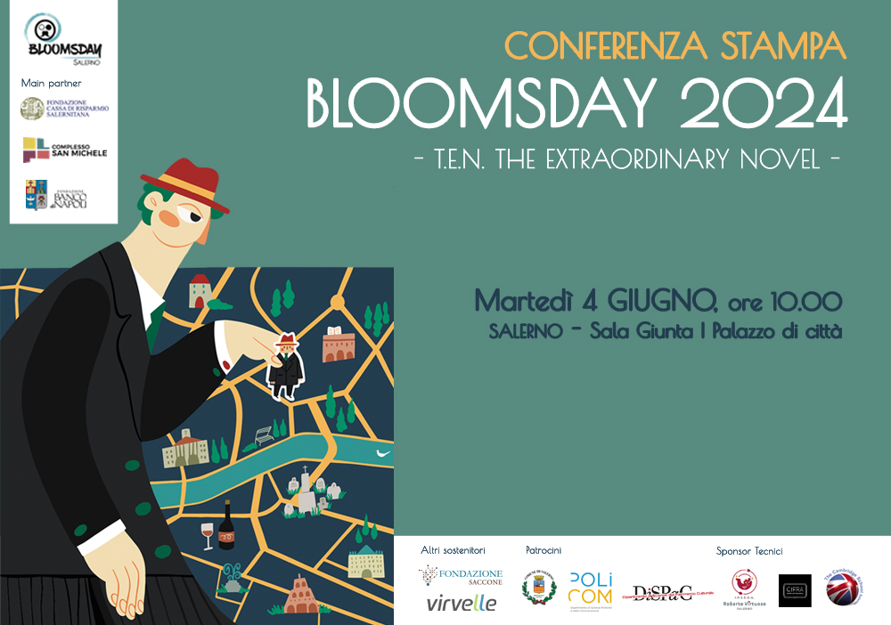 Salerno: “Bloomsday 2024 T.E.N. – The Extraordinary Novel”, conferenza stampa