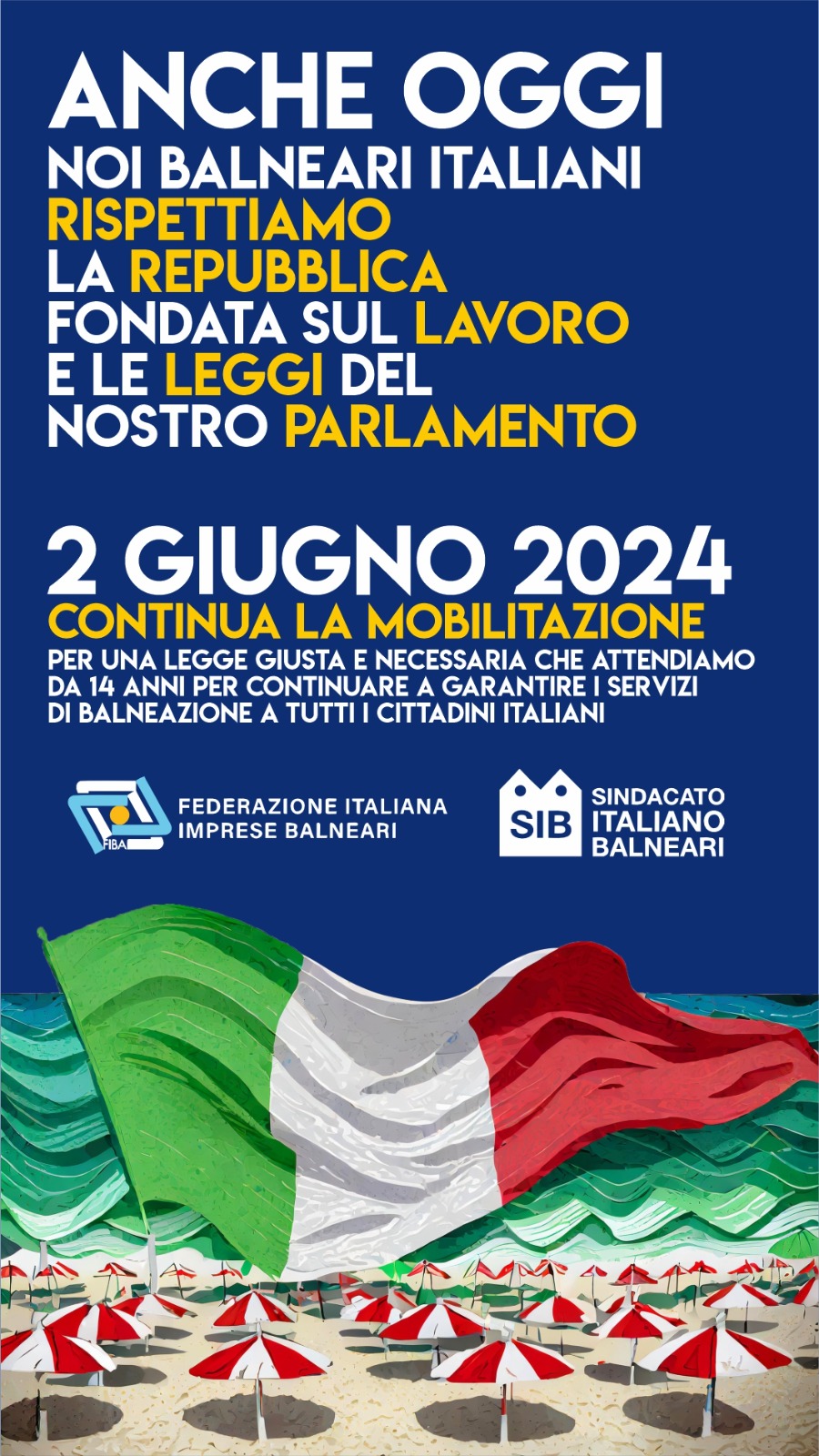 Balneari-SIB-FIBA: al via 2 Giugno mobilitazione estiva