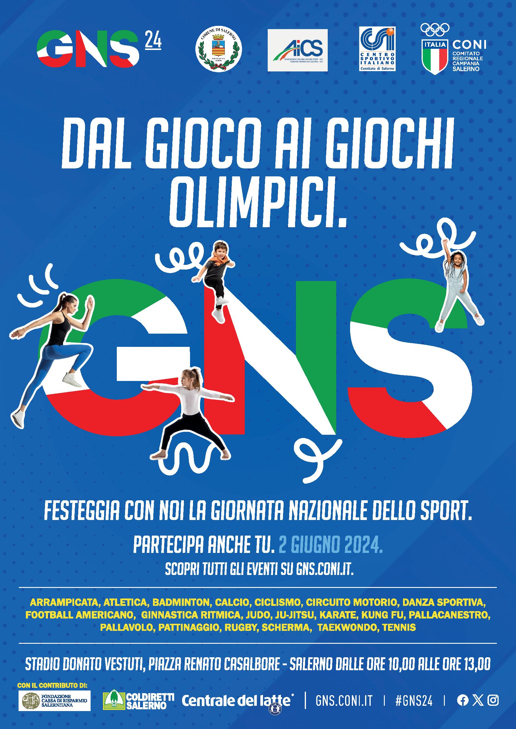 Salerno: Coni, eventi per Giornata Nazionale dello Sport
