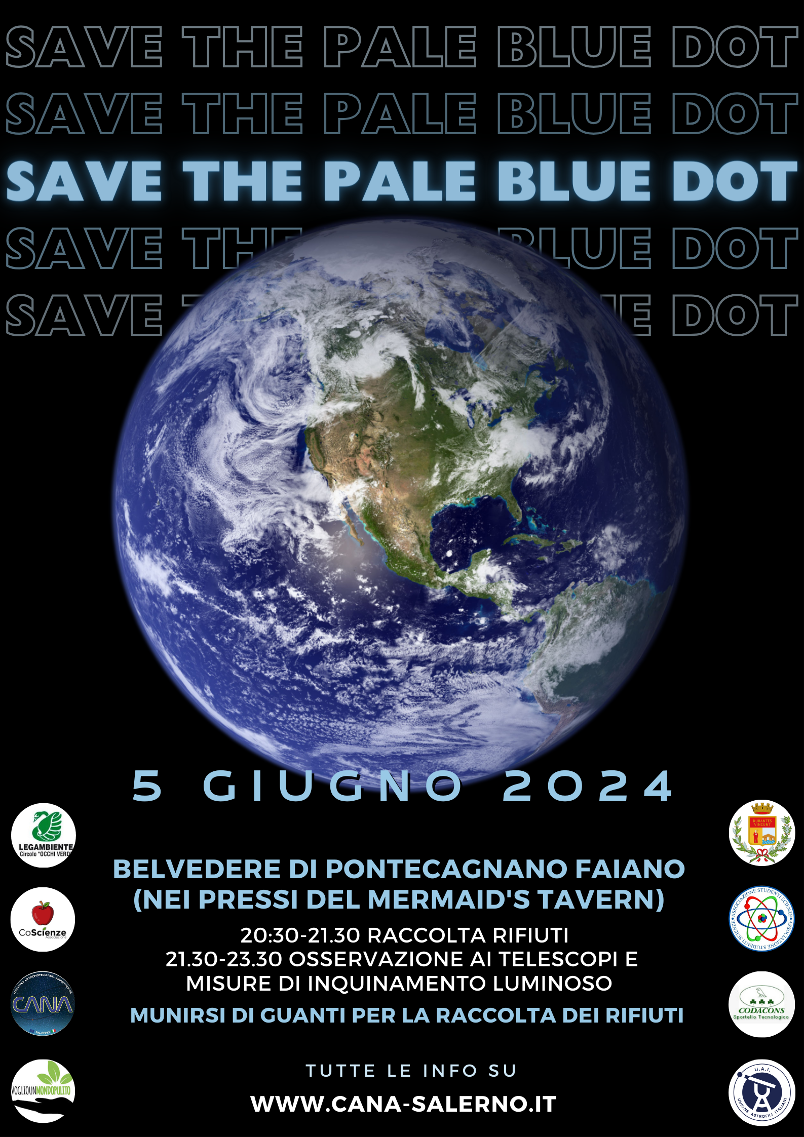 Pontecagnano Faiano: CANA, su Lungomare “Save the Pale Blue Dot 2024”