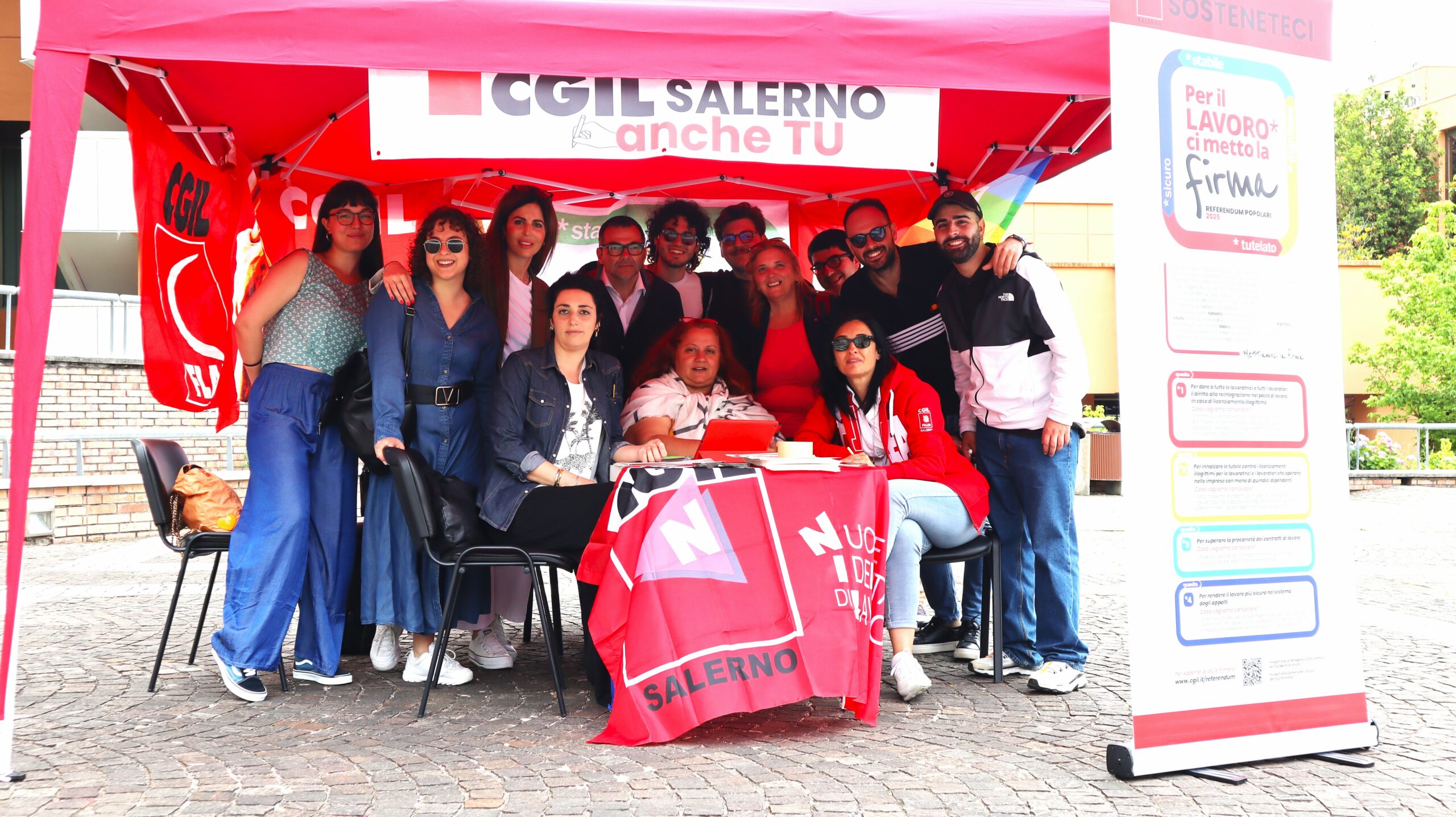 Salerno: Cgil, tappa ad Unisa con tour Ci metto la Firma,100 adesioni in poche ore