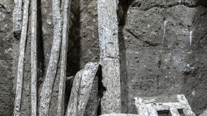 Pompei: scavi, attrezzi di carpentiere in ambiente servile Villa di Civita Giuliana
