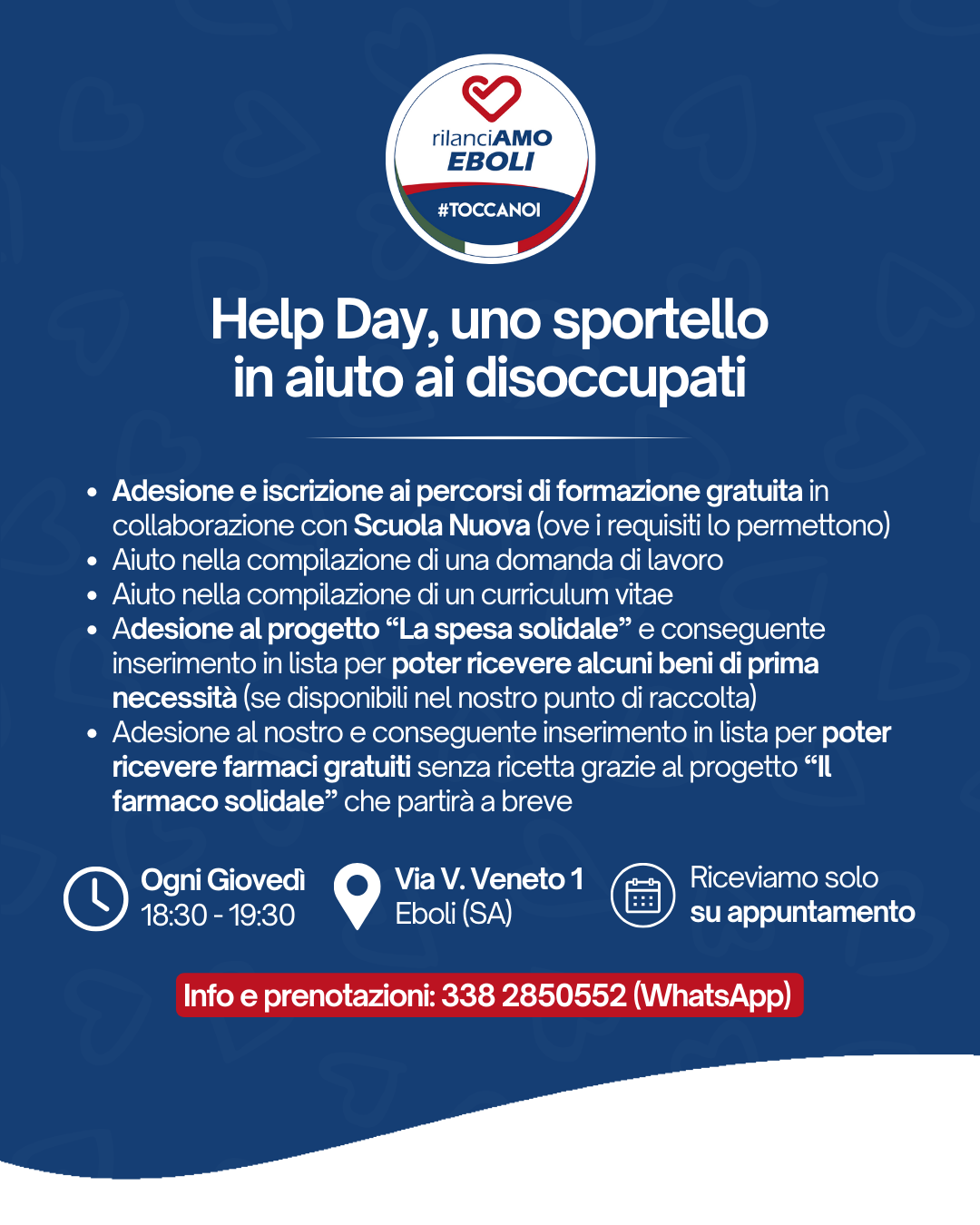 Eboli: Help Day – Sportello in aiuto a disoccupati