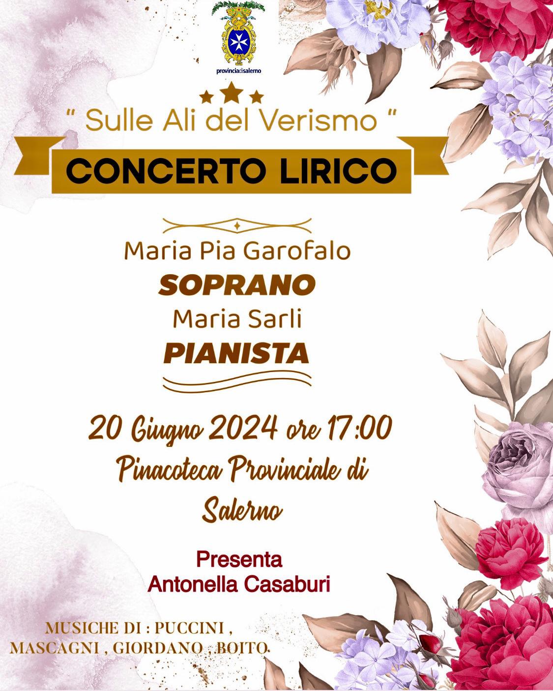 Salerno: Pinacoteca, concerto lirico “Sulle Ali del Verismo”