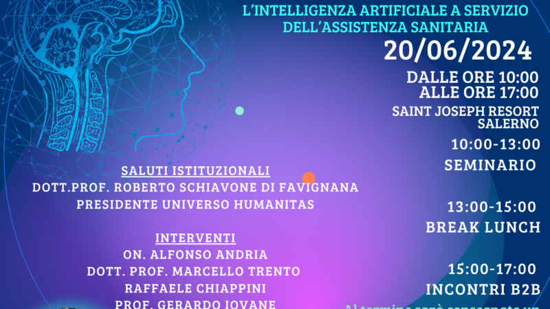 Salerno: Universo Humanitas, convegno su Intelligenza Artificiale
