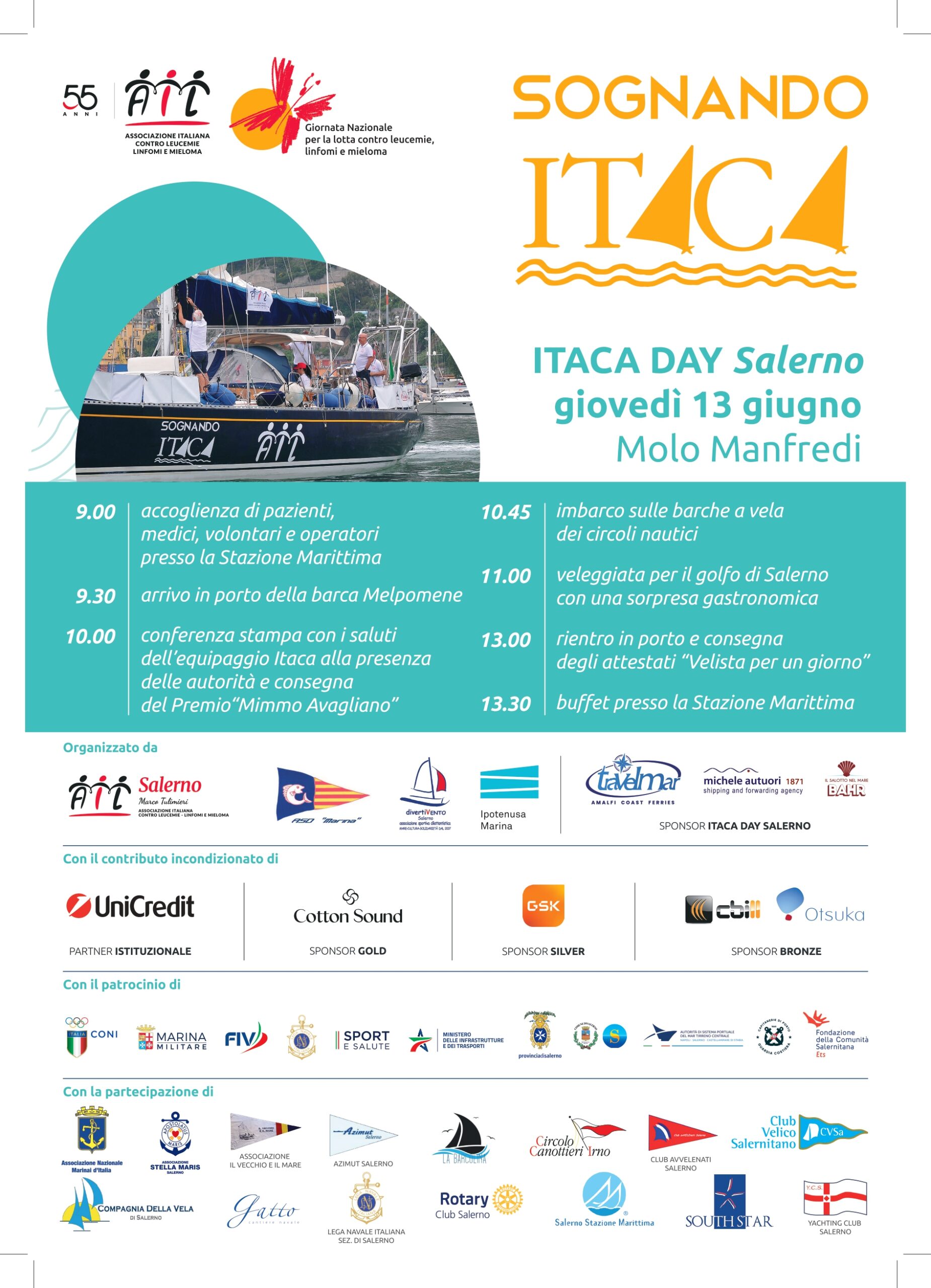 Salerno: Ail, a Molo Manfredi “Itaca Day”