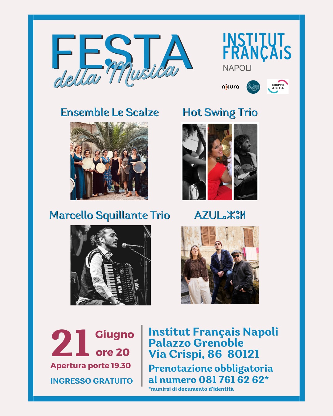 Napoli: Festa della Musica a Grenoble Institut Français