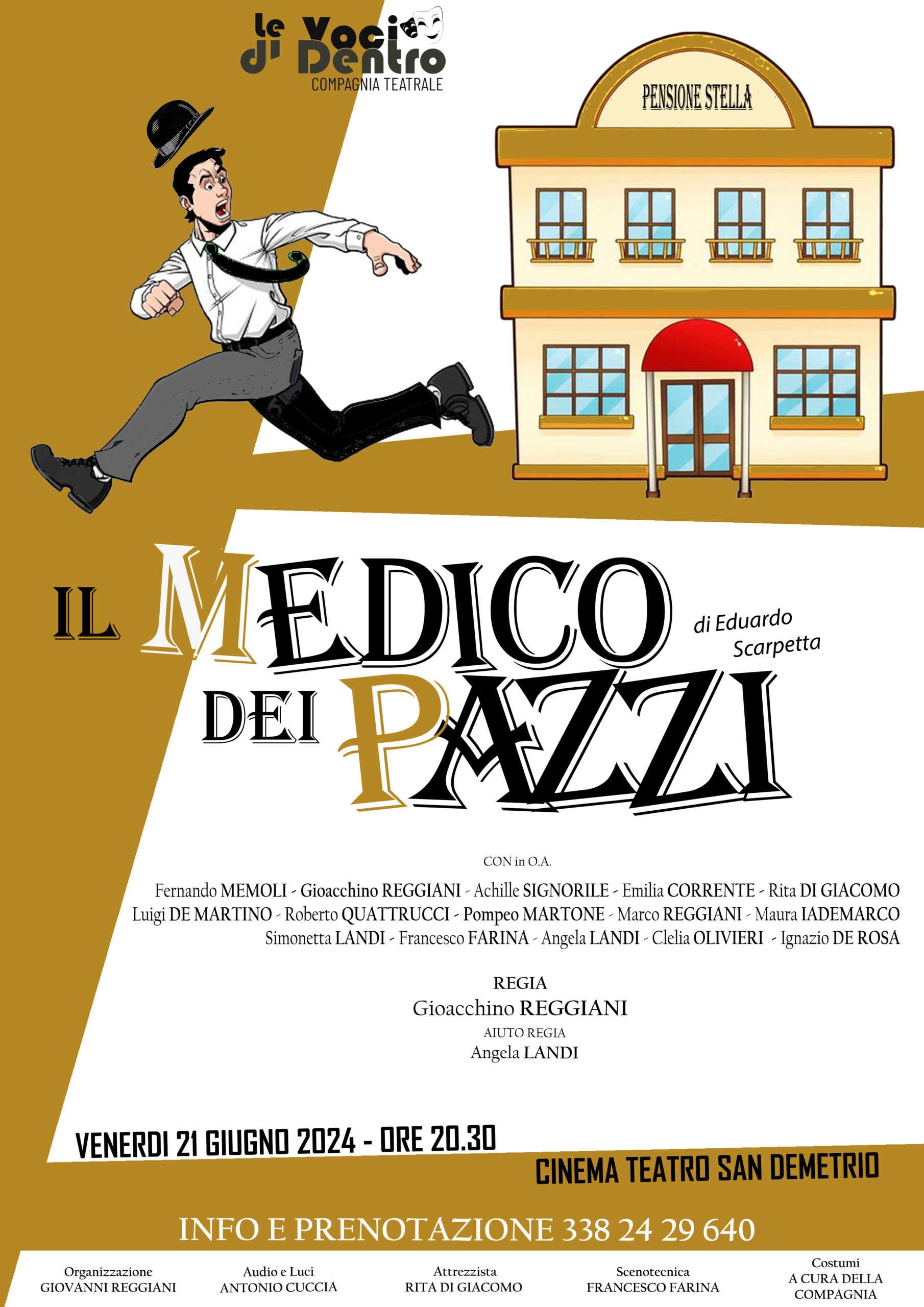 Salerno: Compagnia Teatrale “Le Voci Di Dentro” con “Il Medico dei Pazzi” a Teatro San Demetrio 