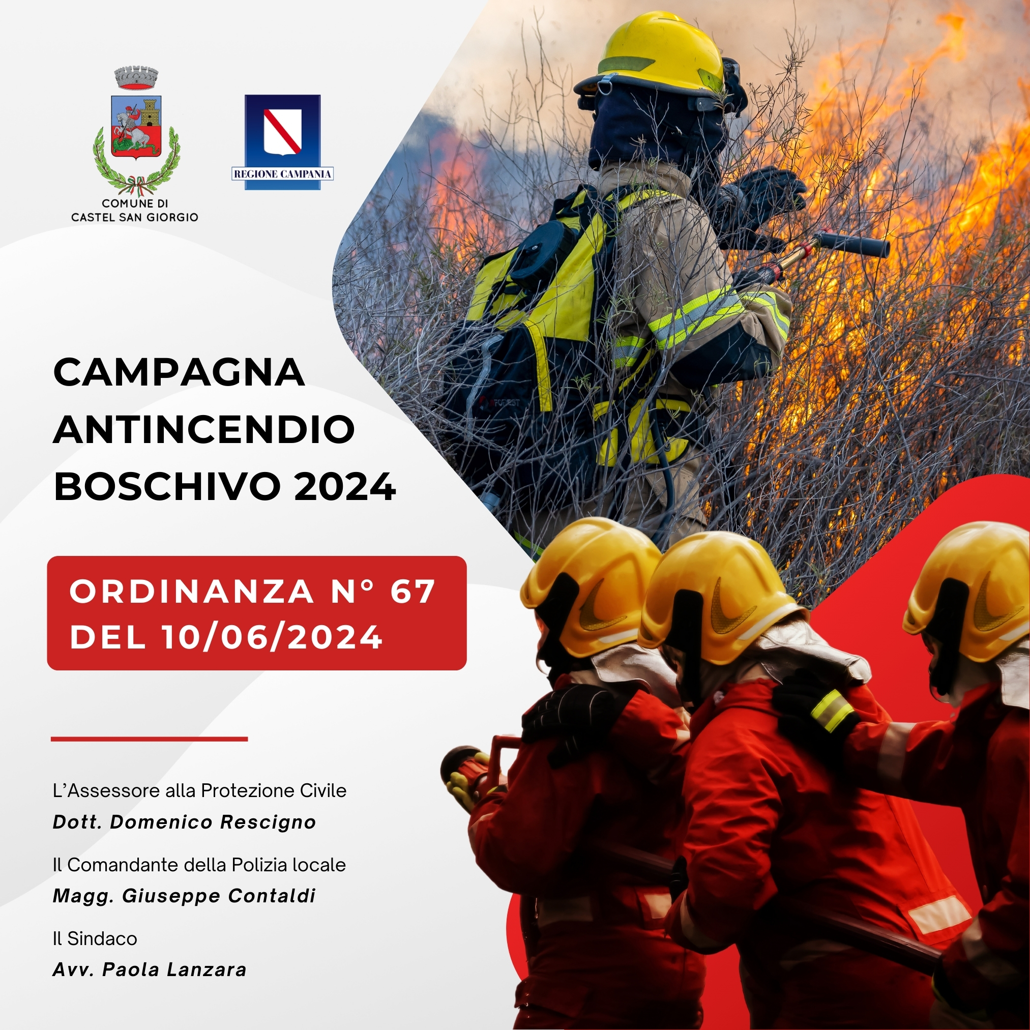 Castel San Giorgio: al via campagna antincendio boschivo 2024 