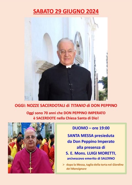 Ravello: 70 anni sacerdotali di don Peppino Imperato a Duomo