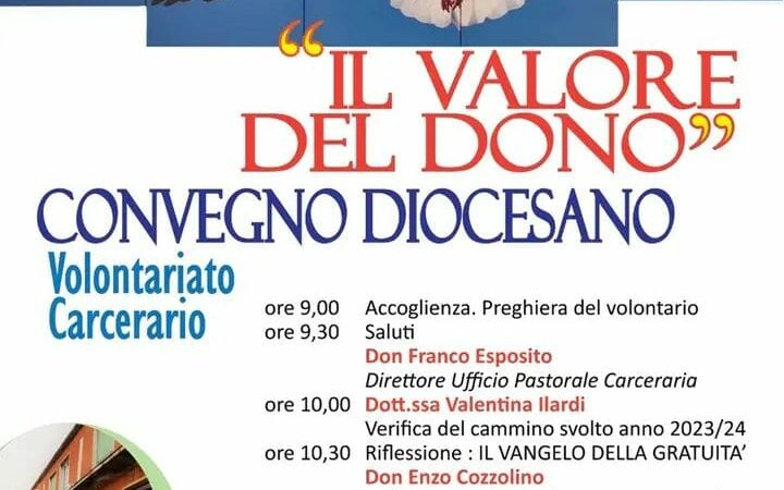 Napoli: Volontariato Carcerario, “Il Valore del Dono”, don Mimmo Battaglia a Convegno Diocesano 