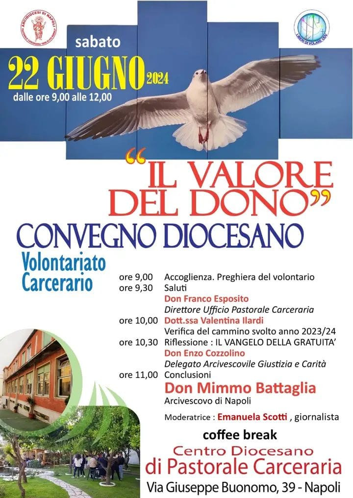 Napoli: Volontariato Carcerario, “Il Valore del Dono”, don Mimmo Battaglia a Convegno Diocesano 