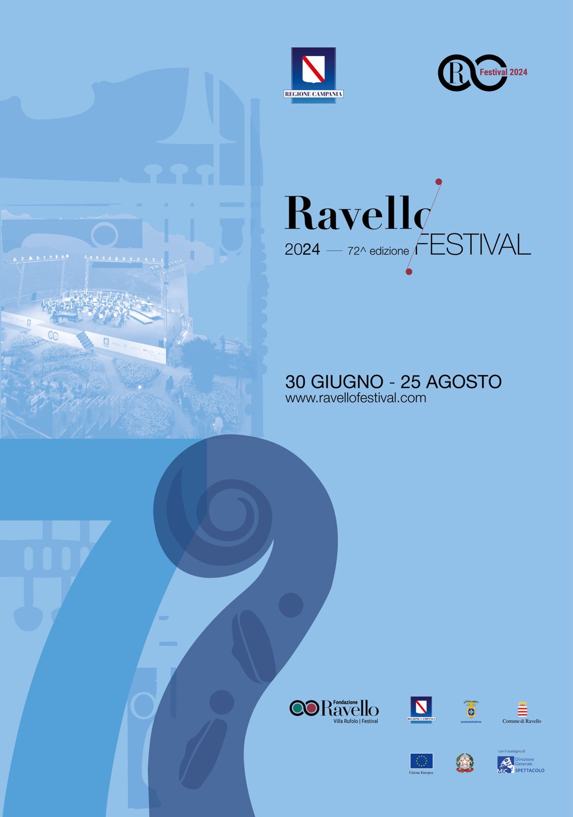 Fondazione Ravello: al via 72^ ediz. Ravello Festival 30 giugno – 25 agosto ’24