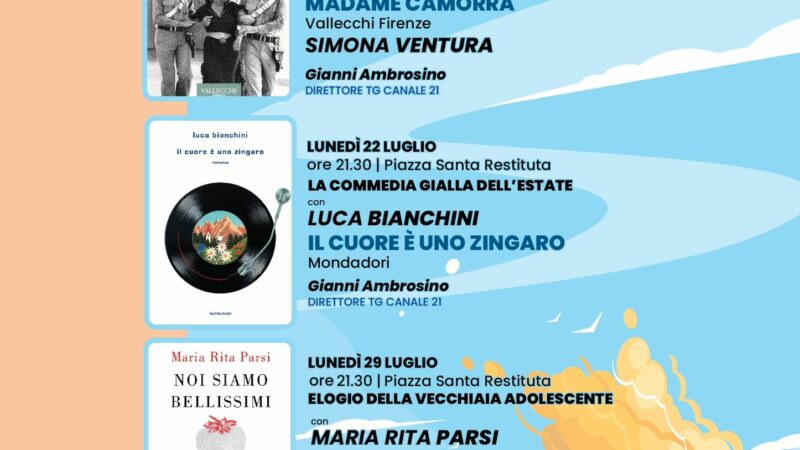 Ischia: Giovanni Terzi e Simona Ventura inaugurano XXVIII ediz. rassegna letteraria “Ischia libri d’A…Mare”