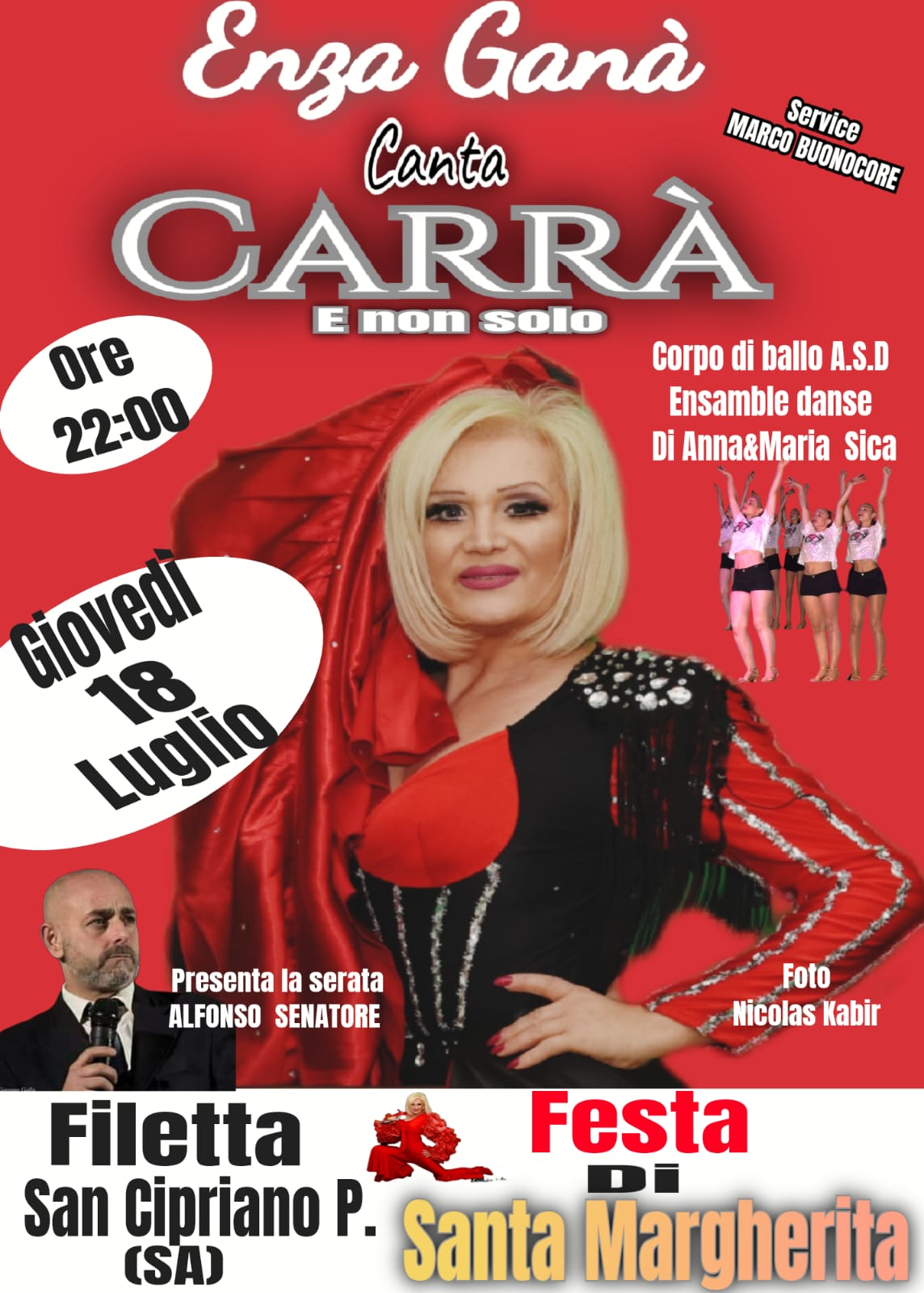 San Cipriano Picentino: a Filetta tributo a Raffaella Carrà