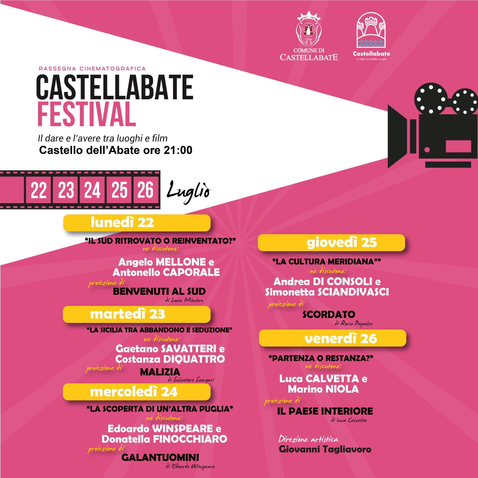 Castellabate: I Festival cinematografico “Il dare e l’avere tra luoghi e film”