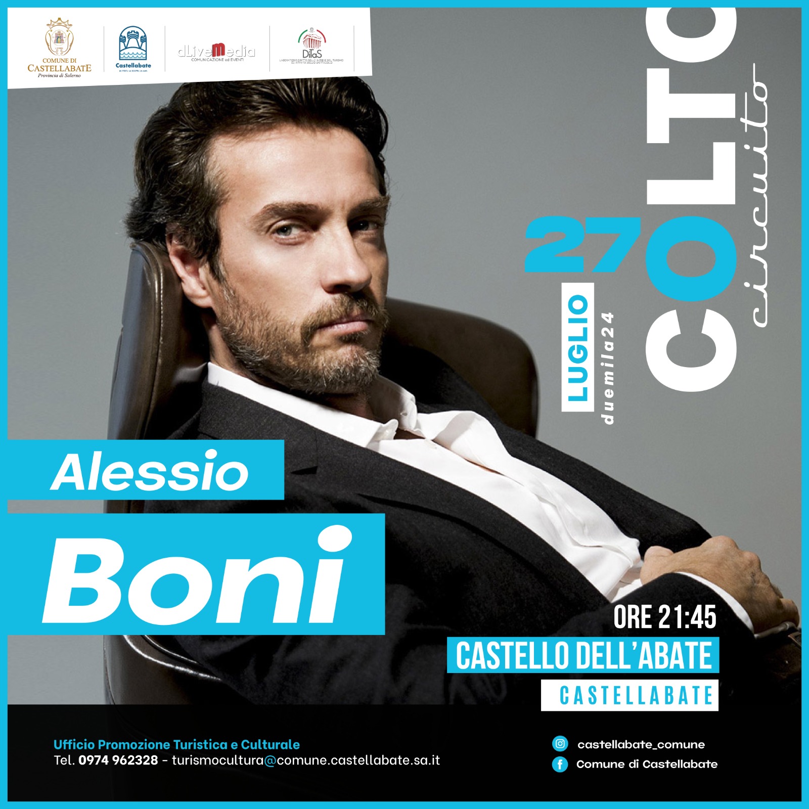 Castellabate: Alessio Boni a “Coltocircuito”