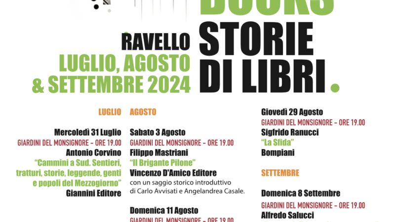 Ravello: a “Ravello Book. Storie di libri” Sigfrido Ranucci e Jennifer Clark