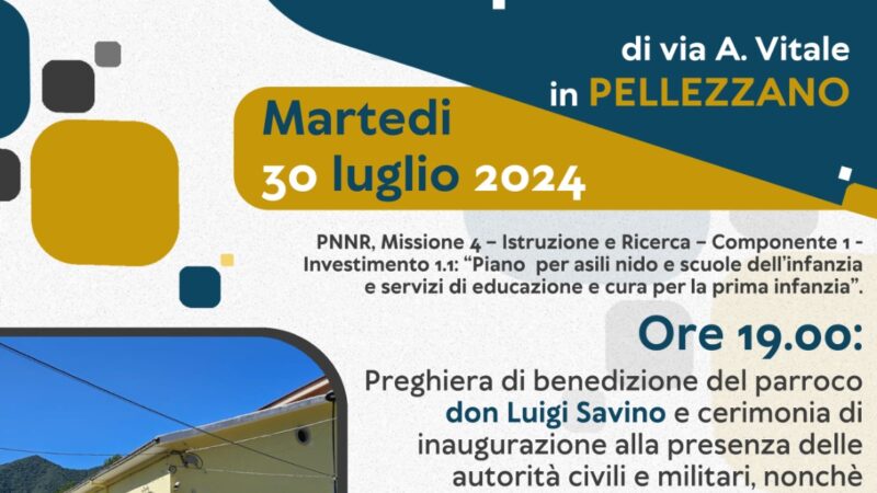 Pellezzano: riapertura Scuola dell’Infanzia e Primaria   