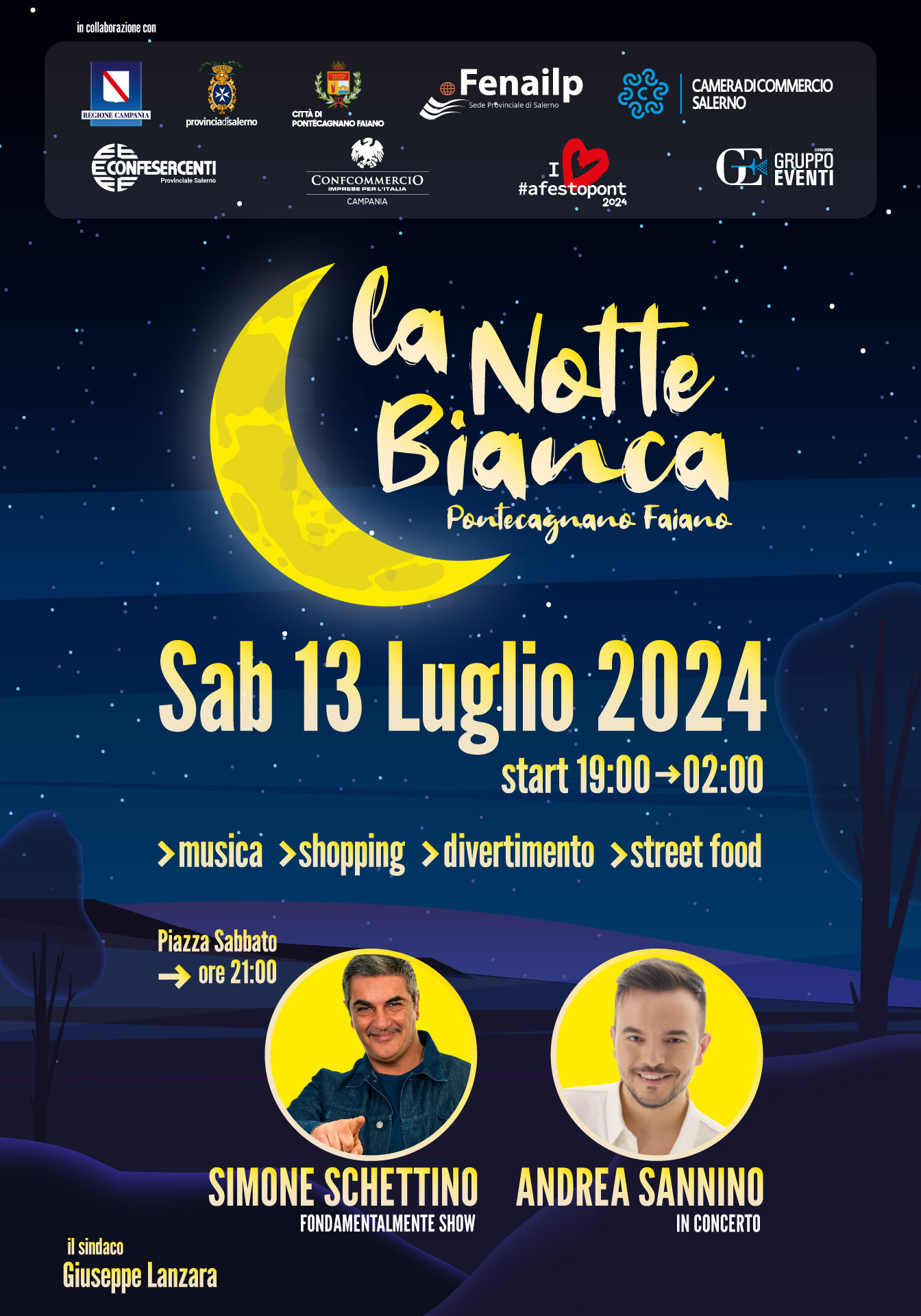 Pontecagnano Faiano: Notte Bianca con Simone Schettino ed Andrea Sannino