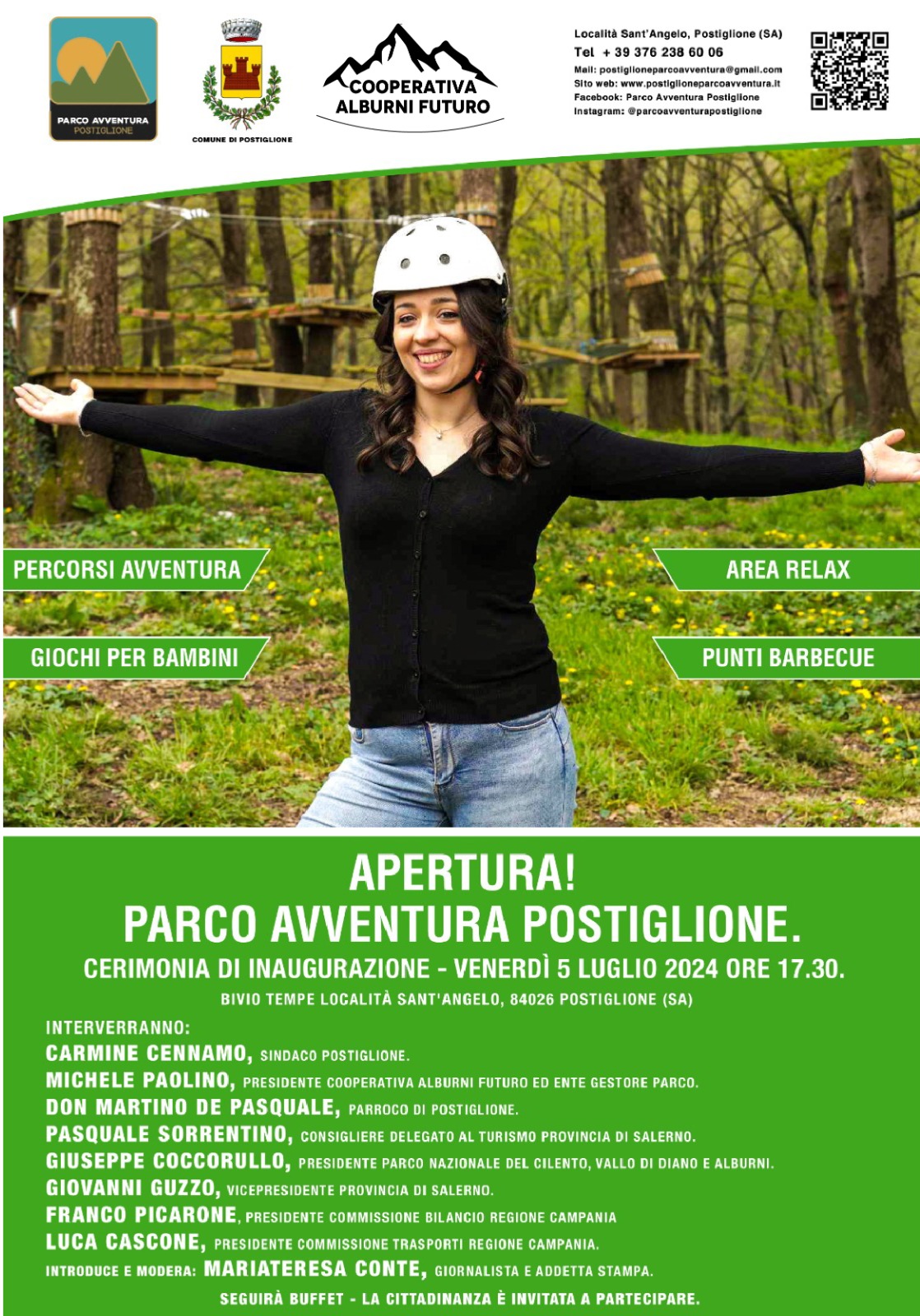 Postiglione: apertura Parco Avventura Postiglione
