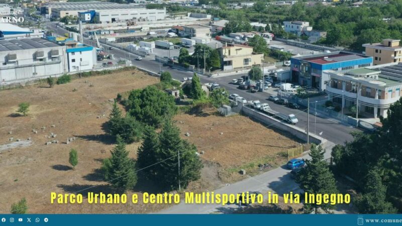 Sarno: Sindaco Squillante “Iniziati lavori Parco Urbano in Via Ingegno”