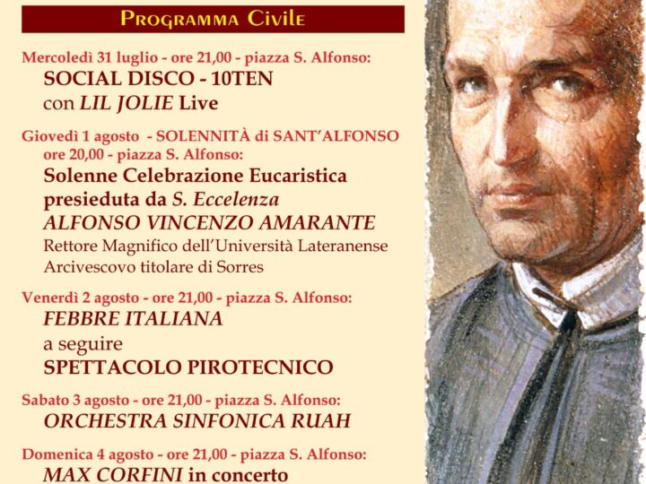 Pagani: tutto pronto per festeggiamenti in onore di Sant’Alfonso Maria De Liguori