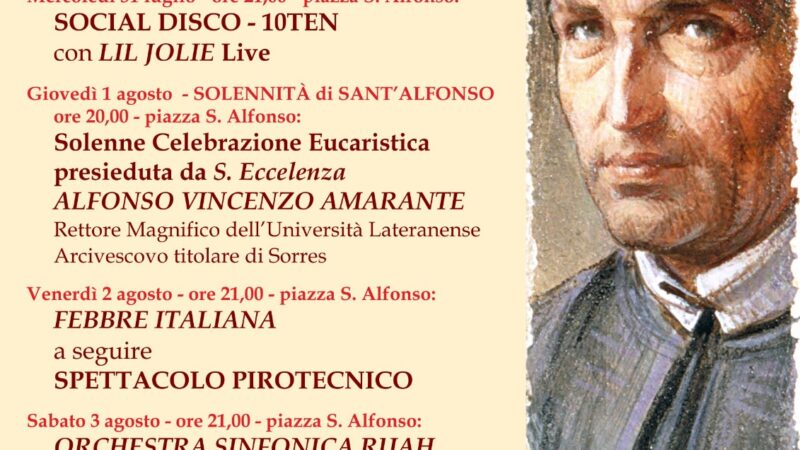 Pagani: tutto pronto per festeggiamenti in onore di Sant’Alfonso Maria De Liguori