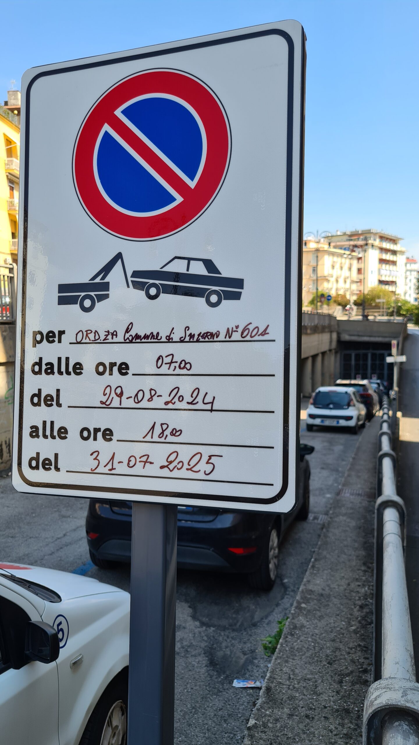 Salerno Mobilità: chiusura sottopasso Via SS. Martiri Salernitani