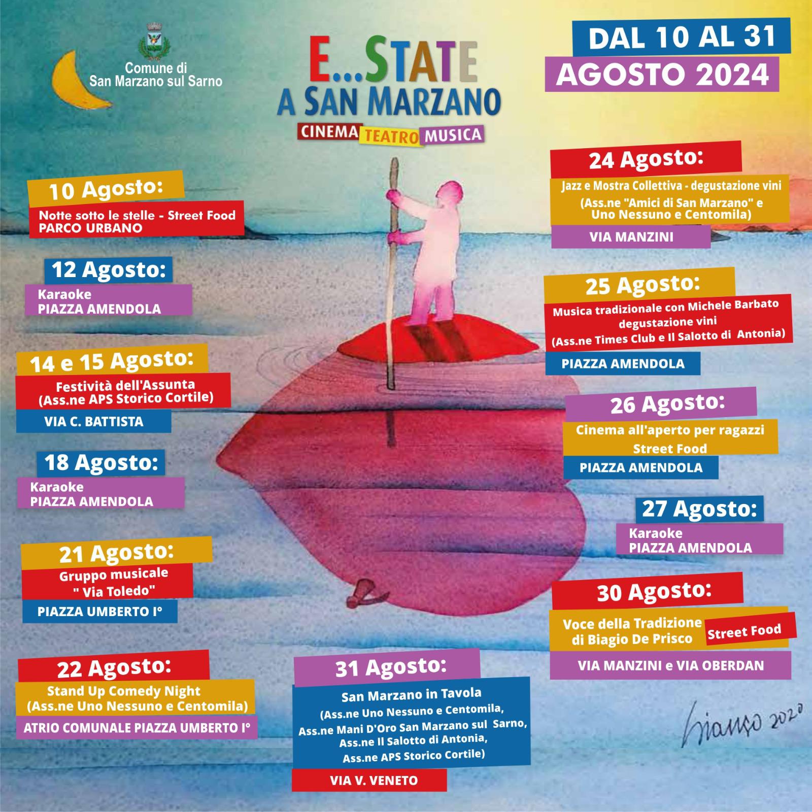 San Marzano sul Sarno: calendario eventi estivi, lavoro di squadra Associazioni -Amministrazione comunale